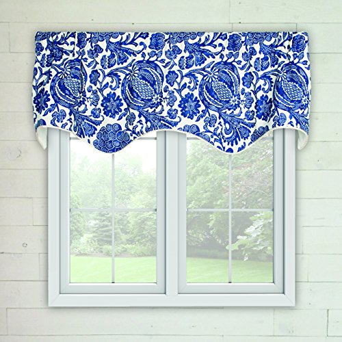 Ellis Rideau doublé festonné Lit, Indigo, 127 x 38,1 cm Cover