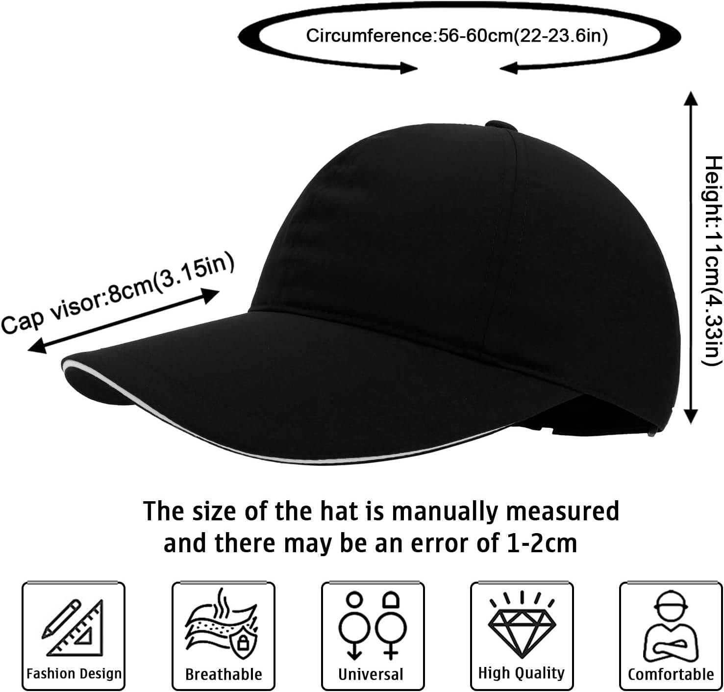 Womens Ponytail Baseball Cap,Upgrade Criss Cross High Messy Bun Ponycap,Long Brim Outdoor Sports Hat with Ponytail Hole - Image 5