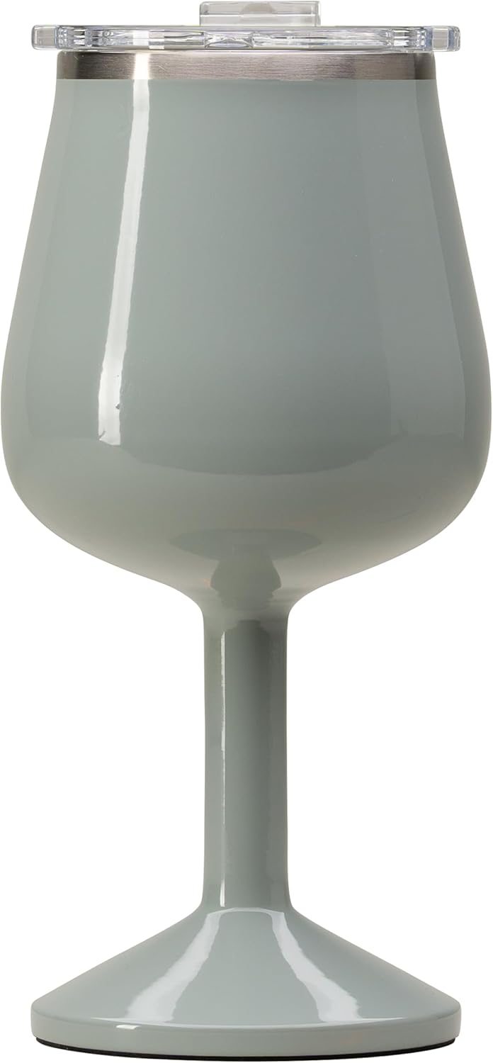 ORCA Vino 15oz | Temperature Insulated Mug, Vacuum Sealed Stainless Steel Wine Glass with Lid, Cup Keeps Drinks Ice Cold or Hot — Sage