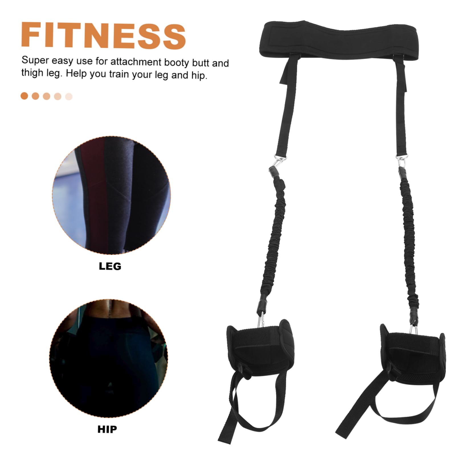 ibasenice 1ensemble Bandes De Résistance pour Entraînement Équipement De Fitness pour Jambes avec Sangles De Cheville Portables Accessoires à Et Salle De Sport