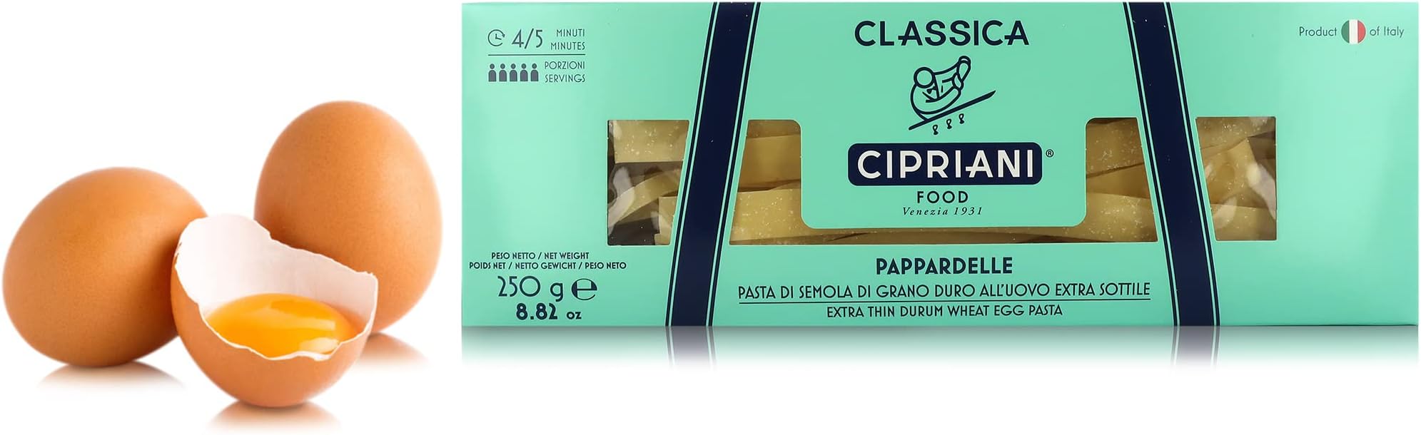 Food Pappardelle Extra Thin Egg Pasta, 8.82 oz