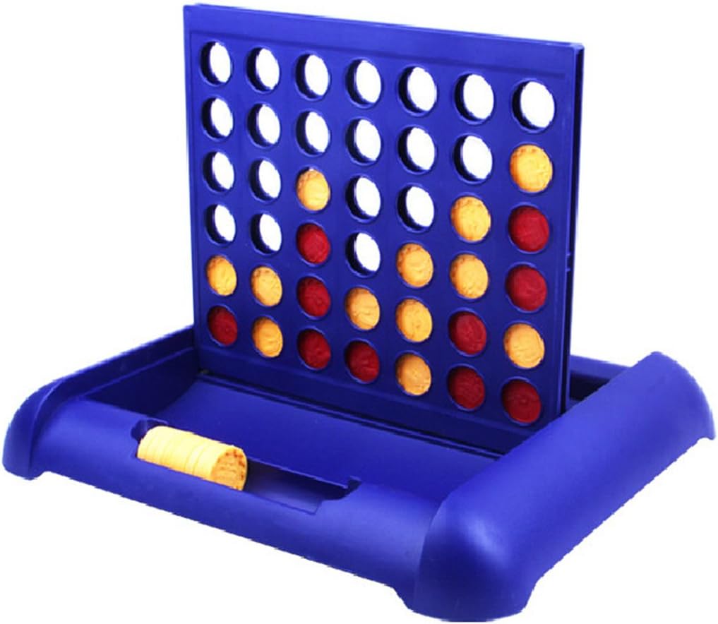 TANCH 4-IN-A-ROW Board Games Foldable Line up 4 Toys for Kids Blue