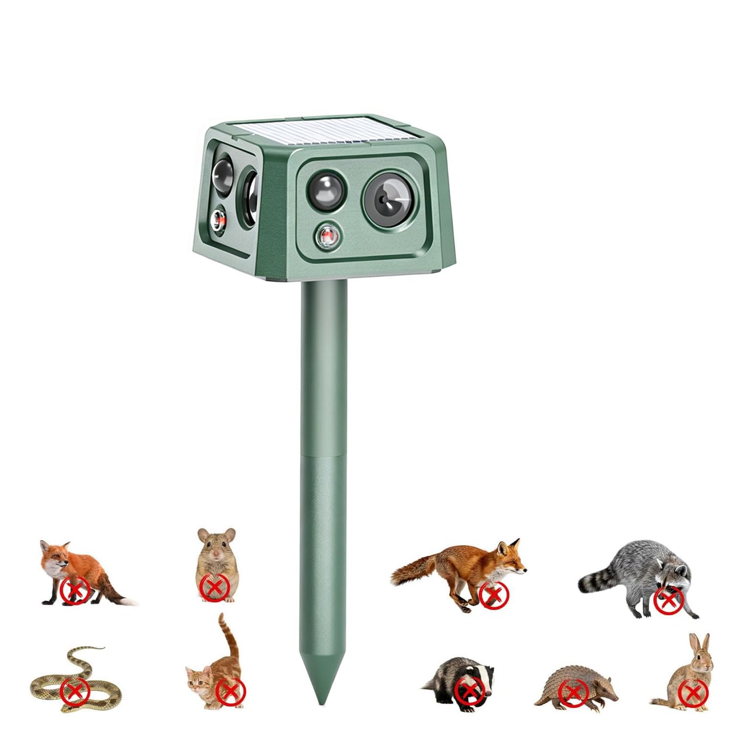 Solaire Répulsif Chat Répulsif Chat Extérieur Ultrason pour Jardin Chien