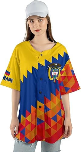 Miniatura 4 de Camiseta personalizada de béisbol de Colombia, camiseta de béisbol Colombia FLag Pride Camiseta Beisbol Colombiana