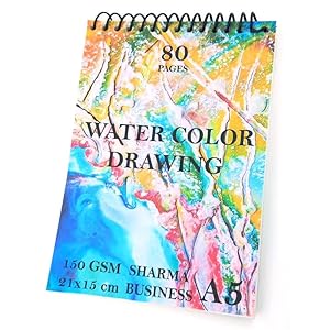 KRASHTIC A5 Sketch Book 150 GSM for Drawing Sketching, 80 Pages, Set of 1, Smooth 150 GSM Paper, Size A5 (21×15 cm)