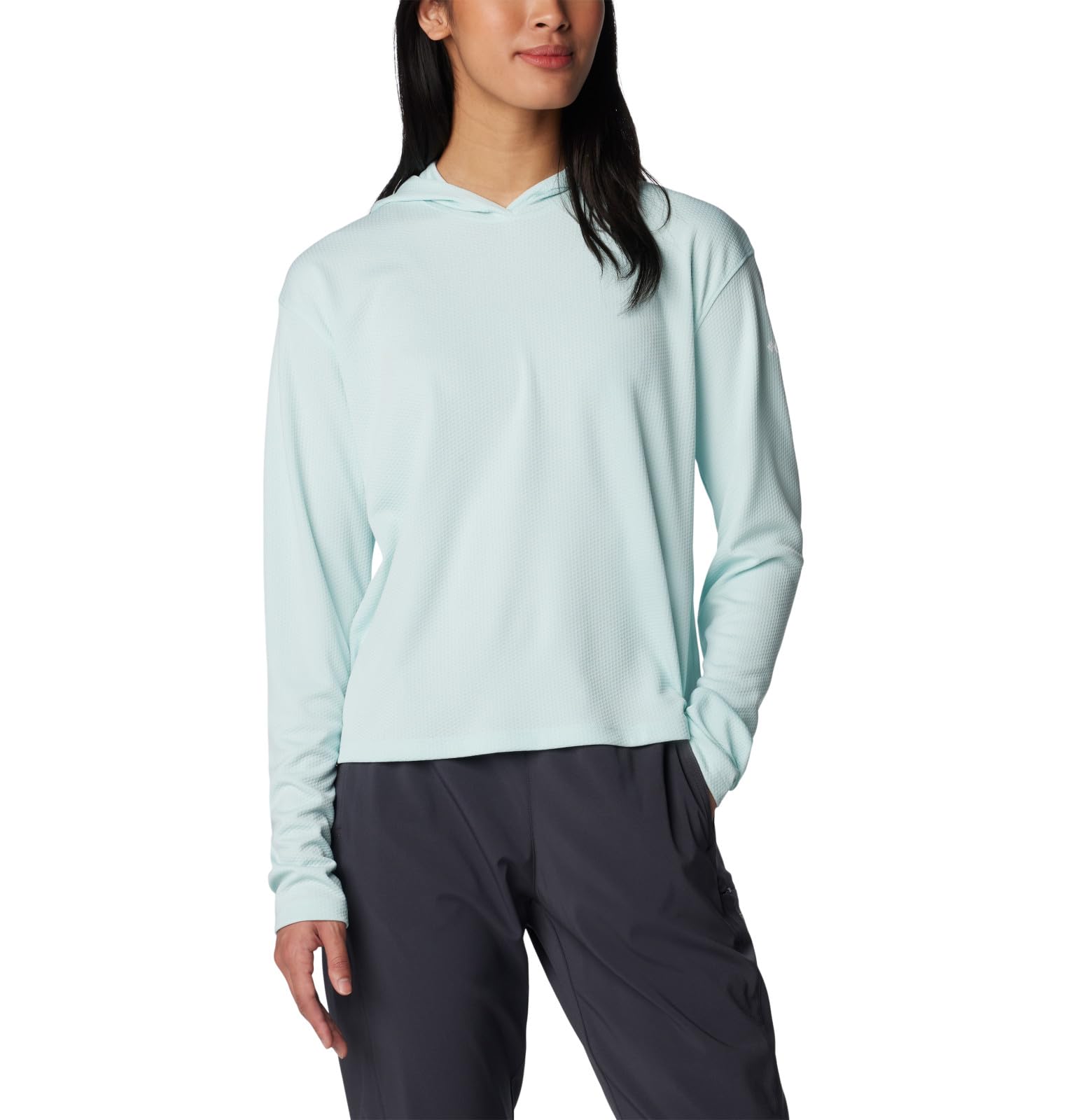 Columbia Women's PFG Solar Stream Hoodie, Icy Morn, Large