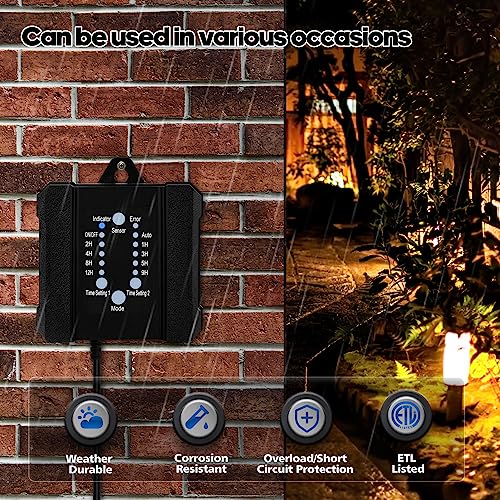 Smy Lighting 100W Outdoor Low Voltage Transformer With Timer And Photocell Sensor,120V Ac To 12V Dc Weatherproof For Led Landscape Lighting,Deck Lights,Spotlight, Pathway Light,Etl Listed #TOP3