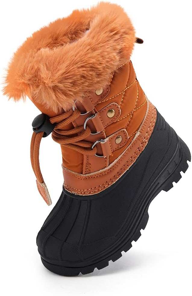 BMCiTYBM Toddler Snow Boots Boys Girls Little Kids Winter Shoes Cold Weather Outdoor Lightweight (Toddler/Little Kids) - Image 3