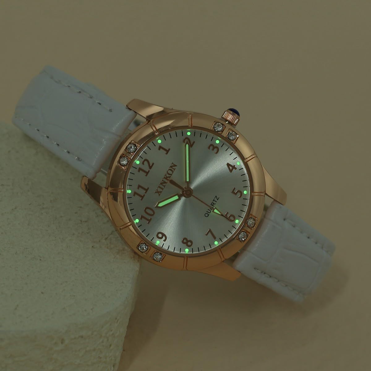 Top Plaza Classic Leather Strap Watch for Women Arabic Numerals Easy Read Watch Ladies Dress Watches - Image 4