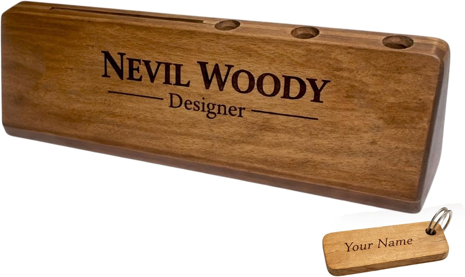Personalized Wooden Desk Name Plate with Engraving – Custom Office Name Sign, Gift for Boss, CEO Desk Decor (2)