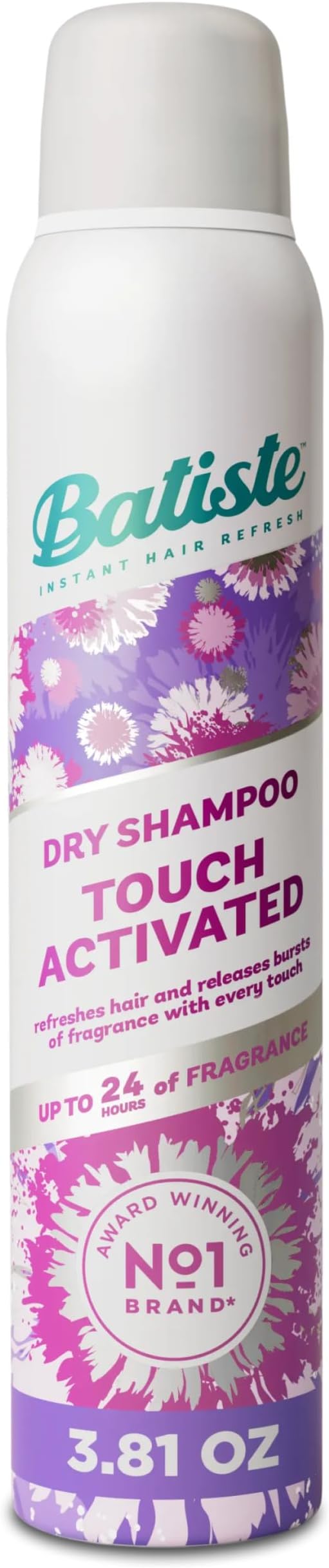 Touch Activated Dry Shampoo, Up to 24 Hours of Freshness, Absorbs Oil in Hair Between Washes with Lasting Scent Releasing Technology, 3.81 Oz