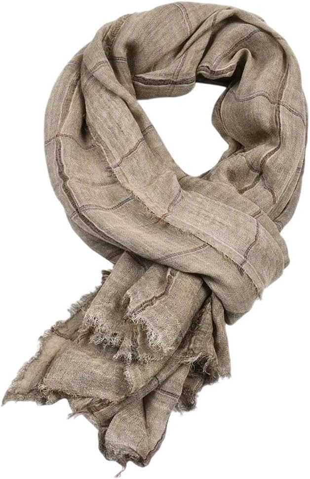 Cotton Linen Men Scarf Tie-Dye Striped Scarves Men's Winter Scarves Casual Male Shawl