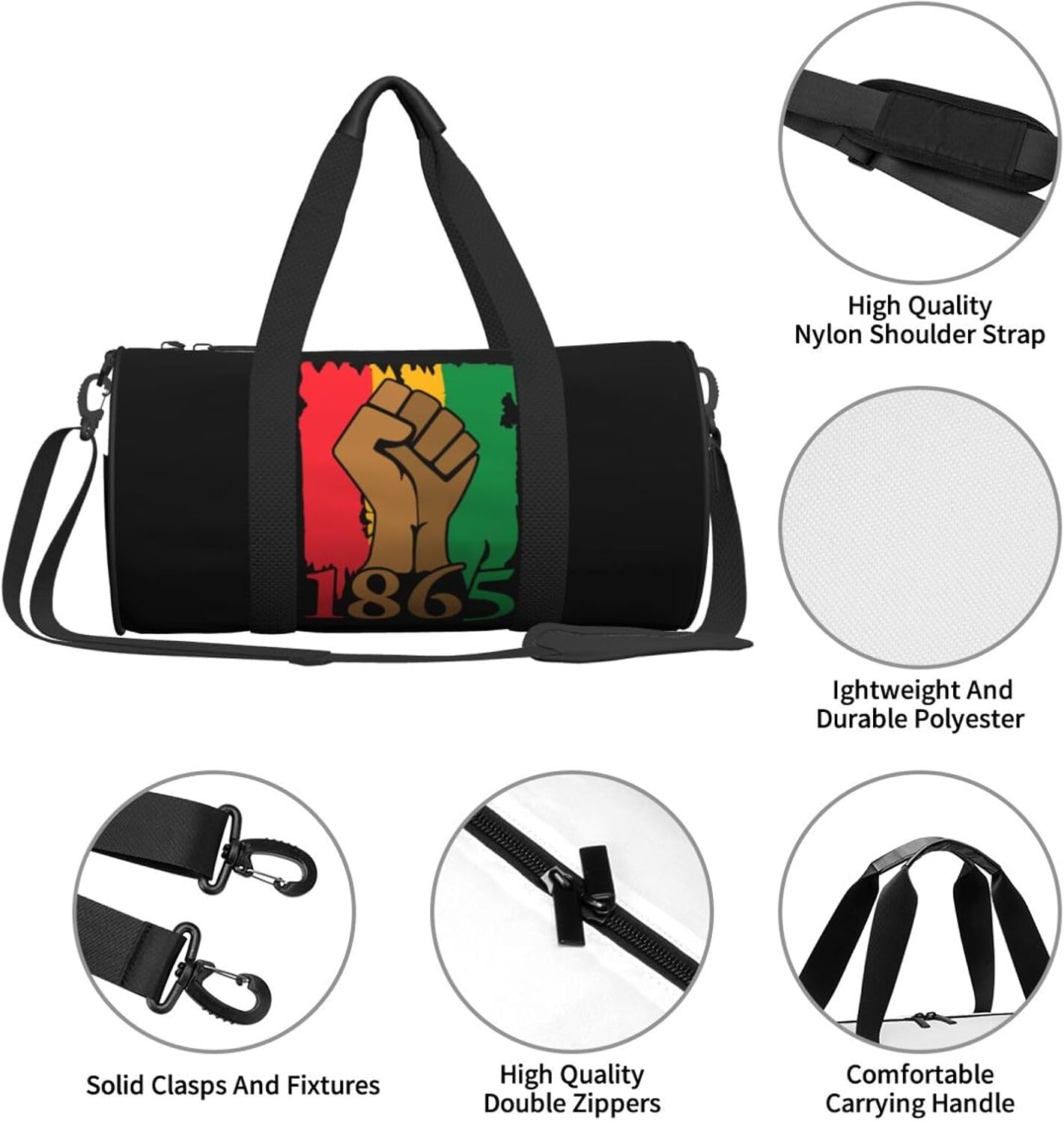 Freeish Since 1865 Duffel Bag Gym Bag Sports Bags Foldable Travel Bag Multipurpose Backpack