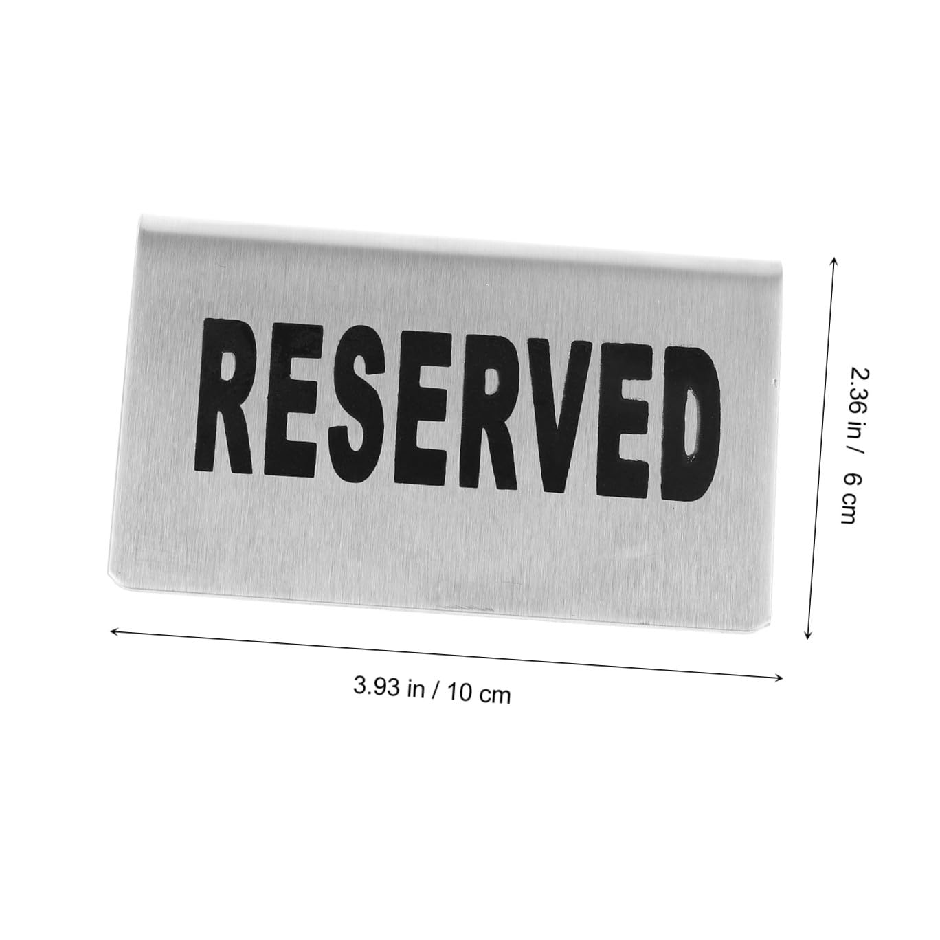 4 Piezas Carteles Metálicos de Acero Inoxidable para Reserva de Mesa de Señalización Doble Cara para Eventos Bodas y Restaurantes Plateado Elegante