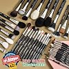 Bueart Design 42 Piezas Set de Brochas de Maquillaje Grado PRO Ultra Suaves (Negro) | Pelo de Cabra Natural Real Contiene Base en Polvo Difuminado Definitivo Brocha de Maquillaje Rubor Pelo de Cabra 4