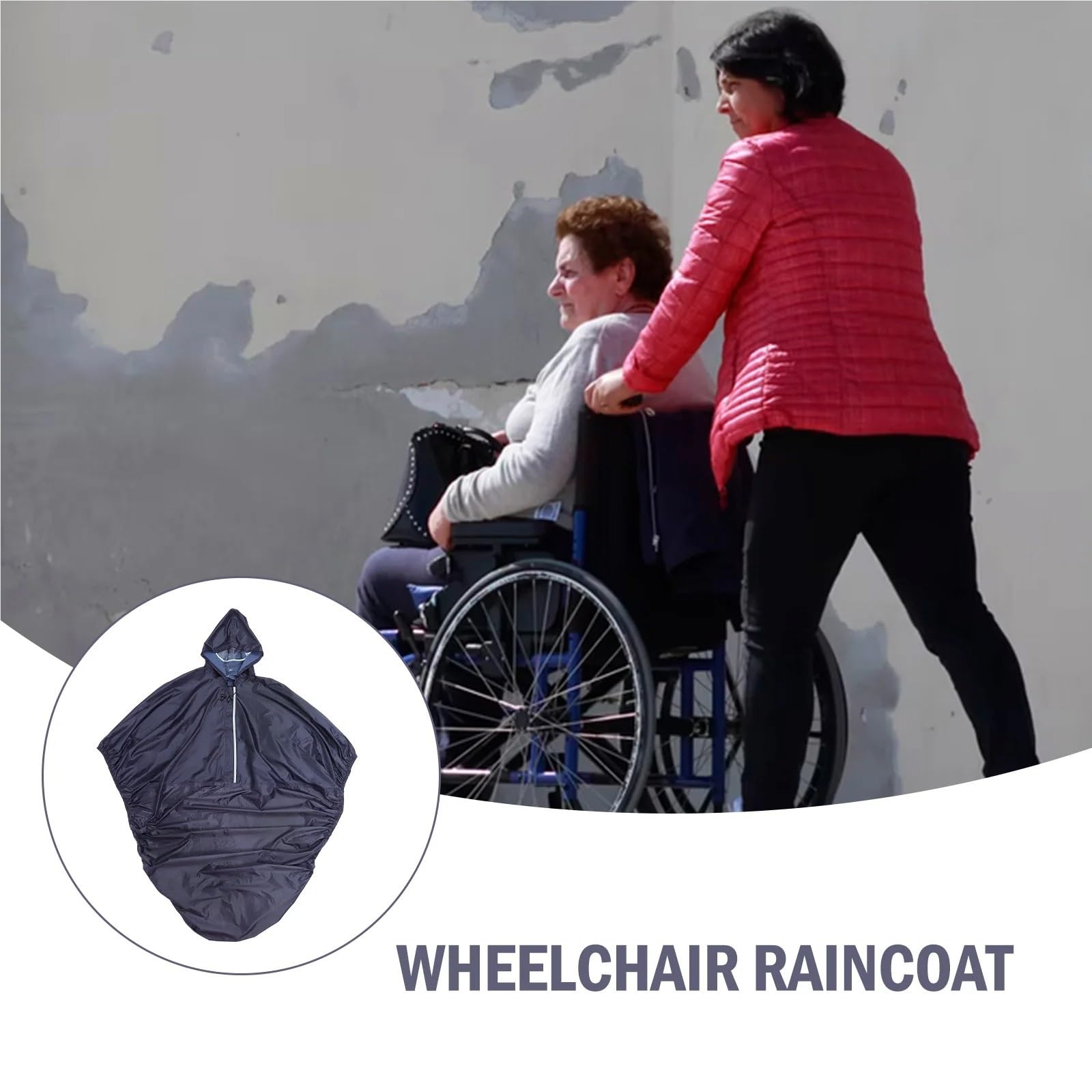 Chubasquero Para Silla De Ruedas Impermeable for silla de ruedas for personas mayores, ligero y práctico poncho for exteriores, impermeable for adultos con discapacidad