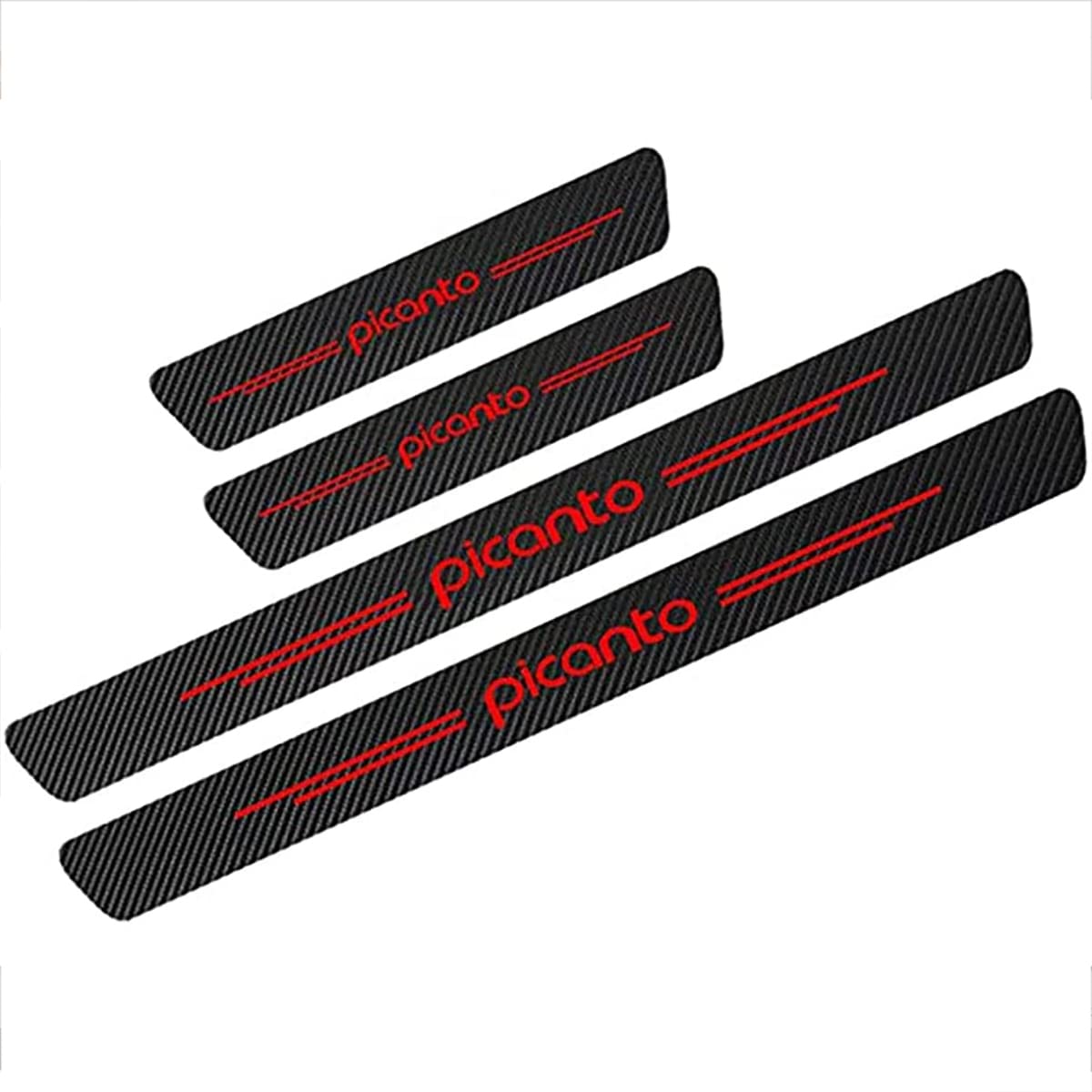 Protecteurs De Seuil En Fibre Carbone Pour KIA Picanto - 4 Pièces Autocollantes Anti-rayures, Facile à Poser - 6