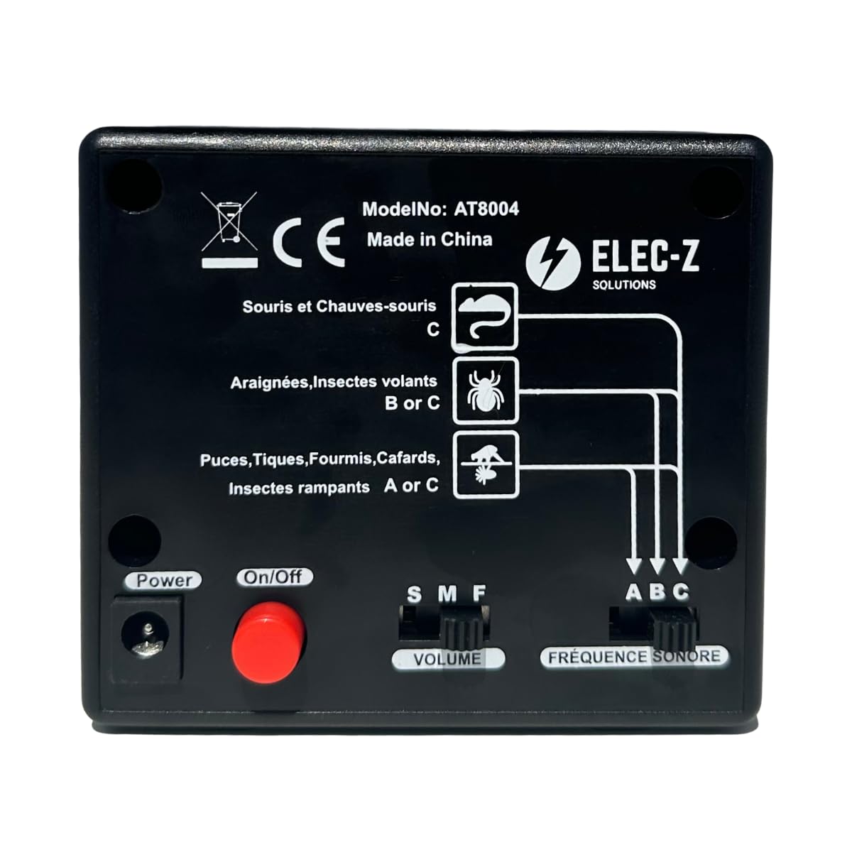 RP1 Repellente Ultrasonico Efficace Anti Pipistrello Insetto Roditore Scarafaggi Ragni Zecche Pulci