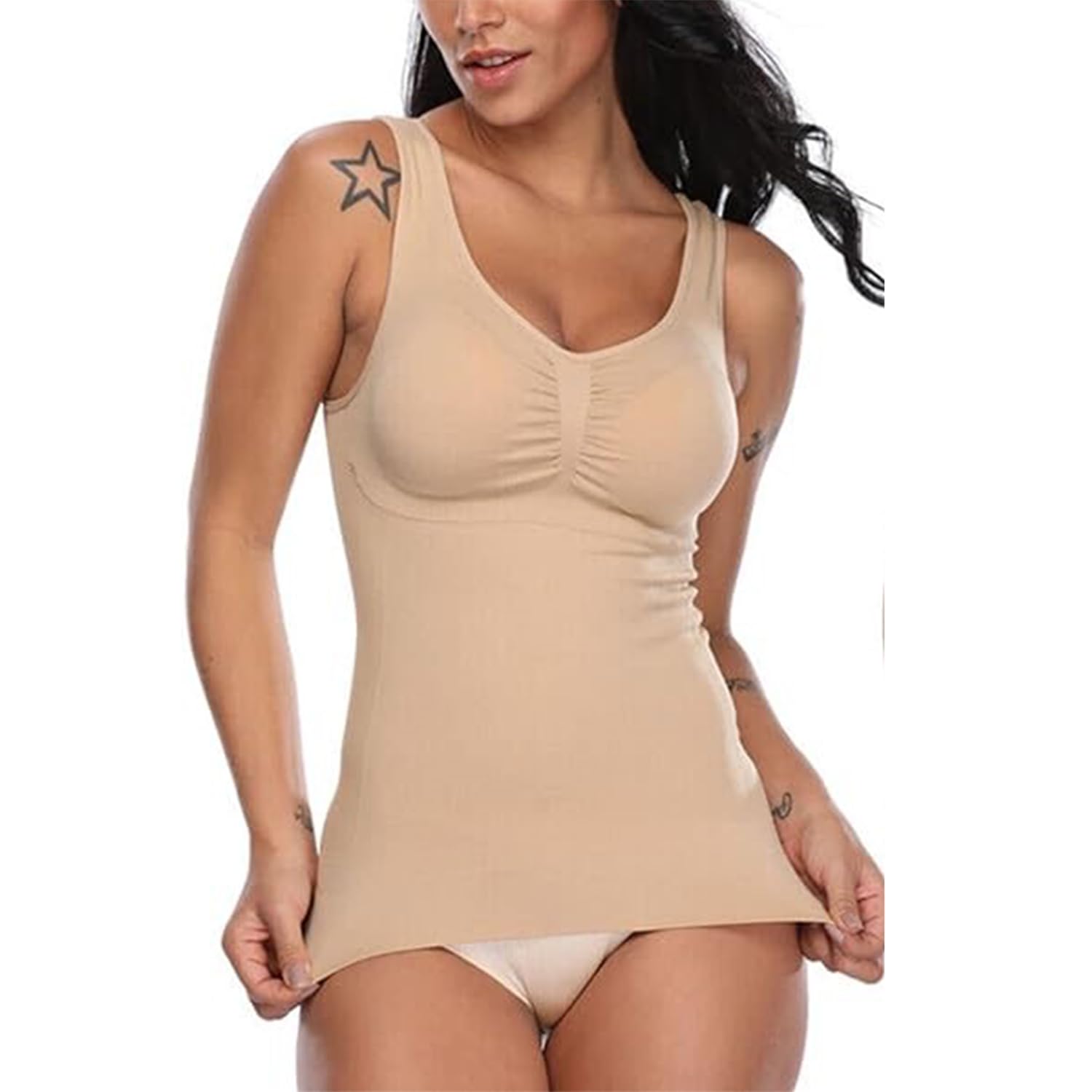 Womens Shapewear Cami Tummy Control Tank Top Women Shaping Compression Non Padded Bodysuit