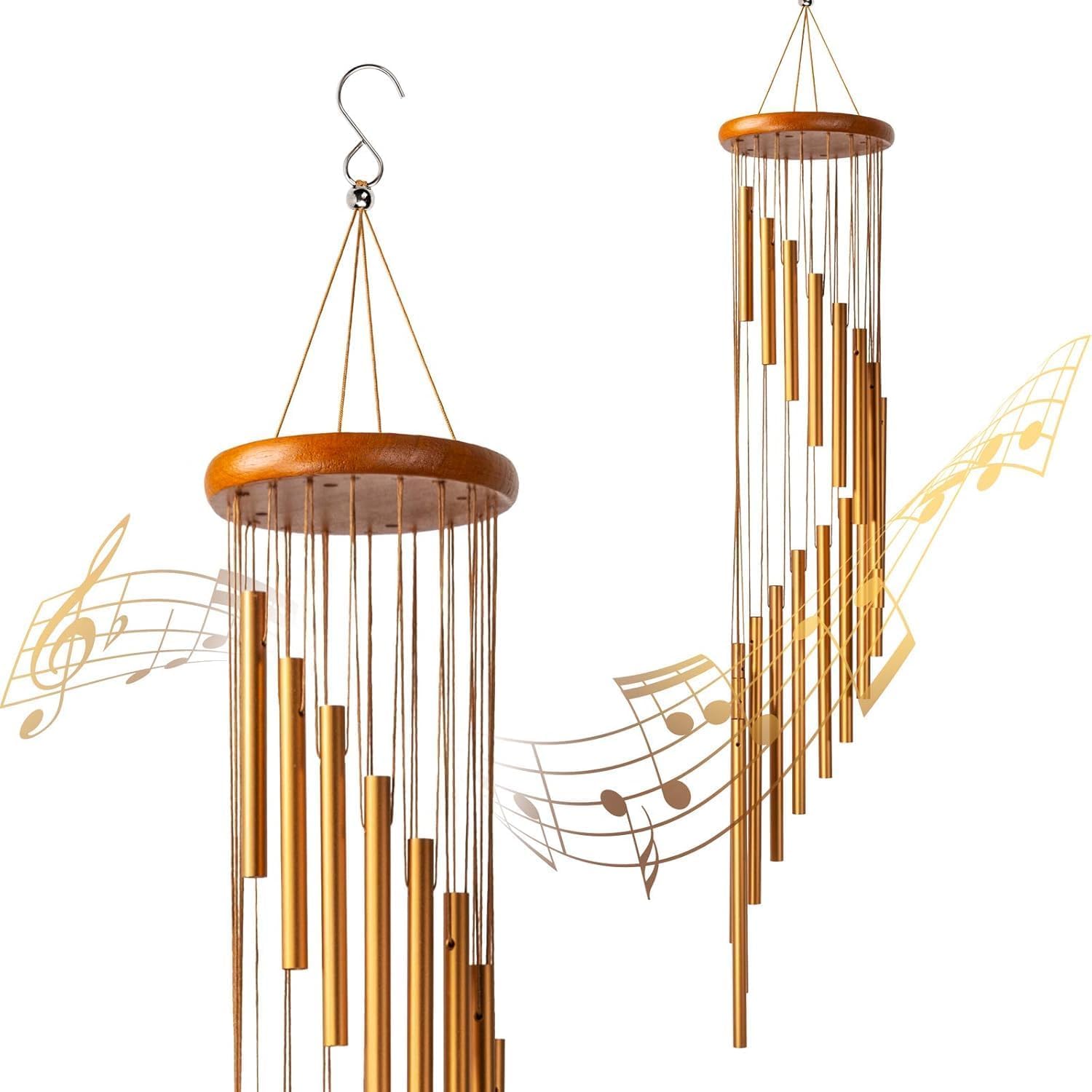 Large Memorial Feng Shuai/Vaastu Wind Chimes for Home, Office, Indoor&Outdoor Decoration Metal Tubes and Hook|Elegant 15 Aluminium Alloy Tuned Tubes Positive Vibrations Energy Flow Wind chime big tube-picture-27