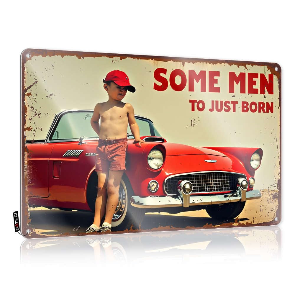 Fzfn Men's Colour Some To Just Born Custom Handmade - Retro Kitchen Decor Tin Sign Wall Art Decoration(30X40cm)