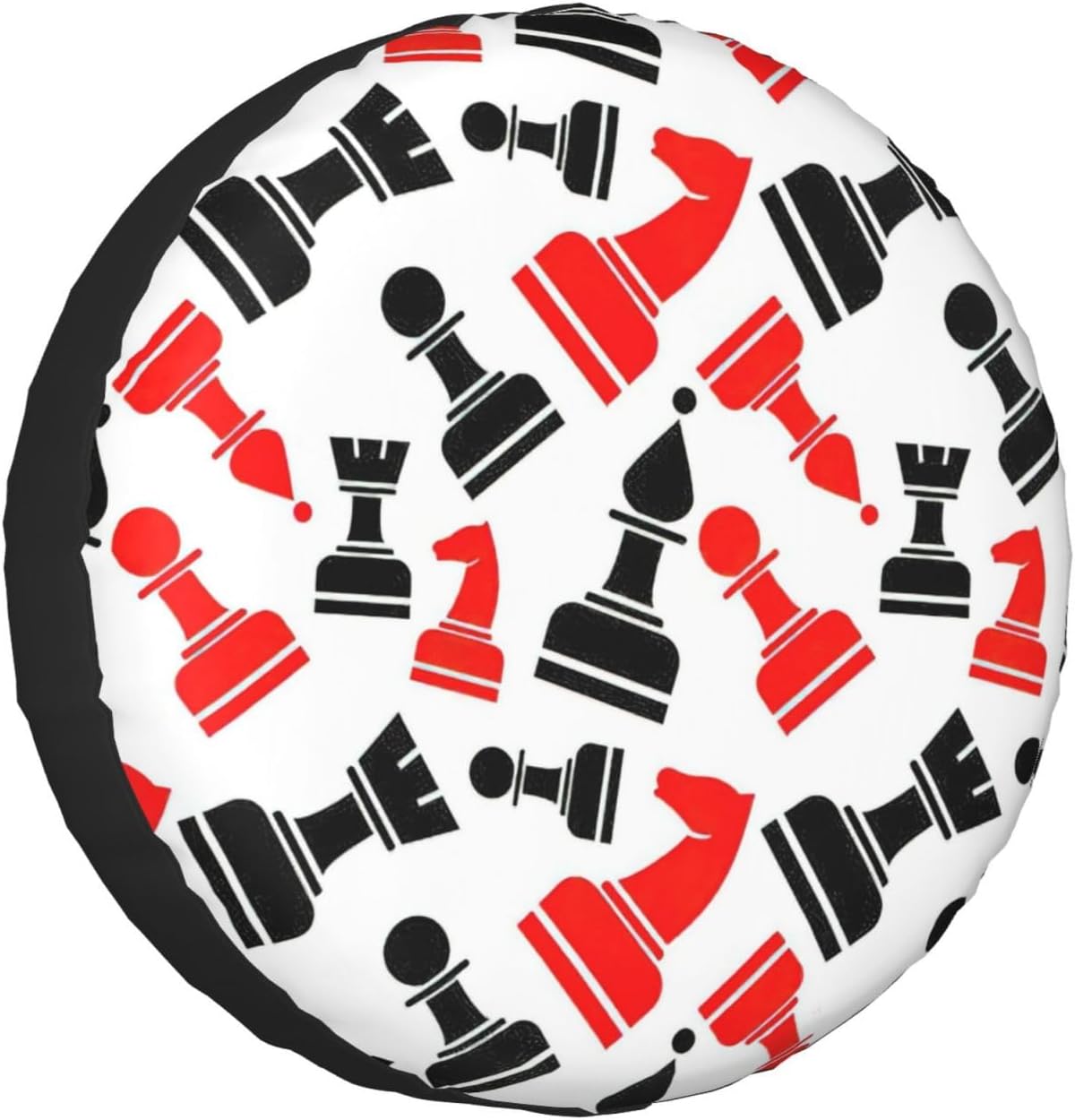 Chess Pattern Print Tire Cover Universal Spare Wheel for Trailer Rv SUV Truck Camper Travel Accessories