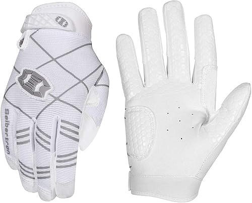 Miniatura 9 de Seibertron B-A-R PRO 2.0 - Guantes insignia de bateo para béisbol, sóftbol y Teeball, con super agarre, ajuste de dedo, múltiples tamaños 11 + 5