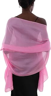 Womens Scarf Pashmina Shawls and Wraps for Evening Dresses Like Chiffon Silk Scarf for Bridal Wedding - Buy now