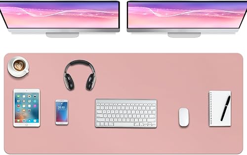 Tapete de escritorio de cuero, 47 x 24 pulgadas, XXX grande, tapete de escritorio impermeable para escritorio, tapete de escritorio para teclado y