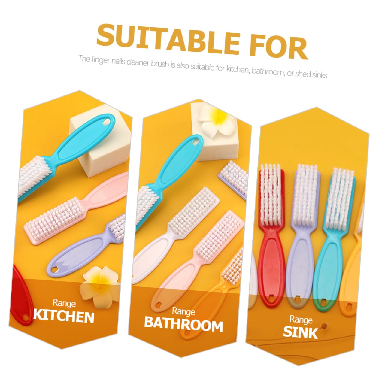 Spazzole per Unghie Facile da Trasportare Leggere in Plastica Set 24 Pezzi Colore Casuale Manico per Manicure la Pulizia delle Unghie in Viaggio
