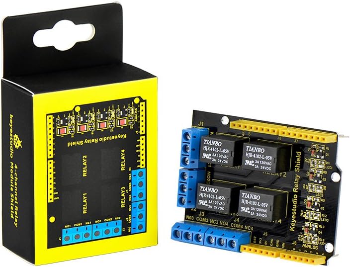 4 Channel Relay Shield 5V for Arduino Controller R3 ARM PIC AVR STM32 Raspberry Pi HIGH Level Trigger Relay Module Expansion Board