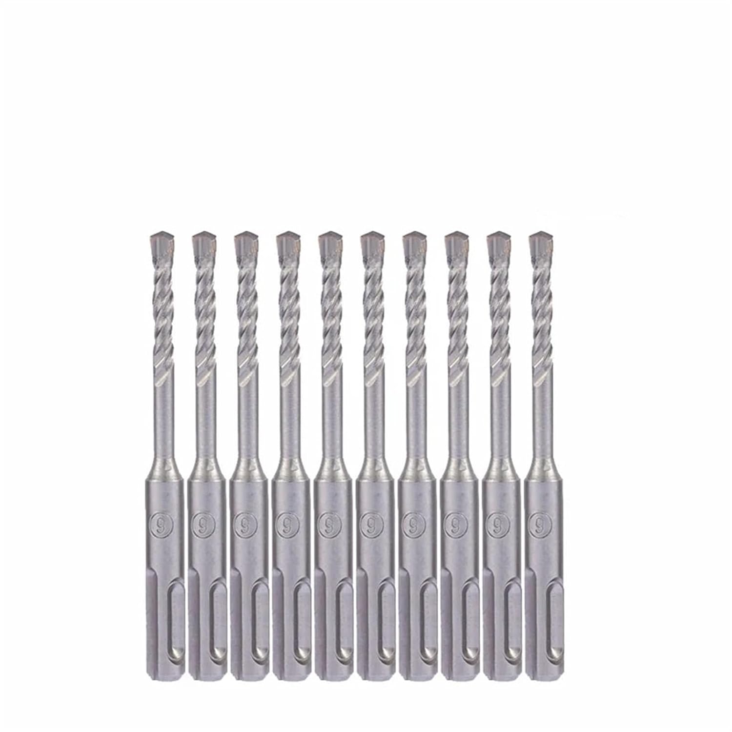 10pc 4 5 5.5 6 6.5mm Electric Hammer SDS Plus Drill Bits Set 110mm Concrete Wall Brick Block Masonry Hole Saw Drilling 014(7x110mm 10pcs)