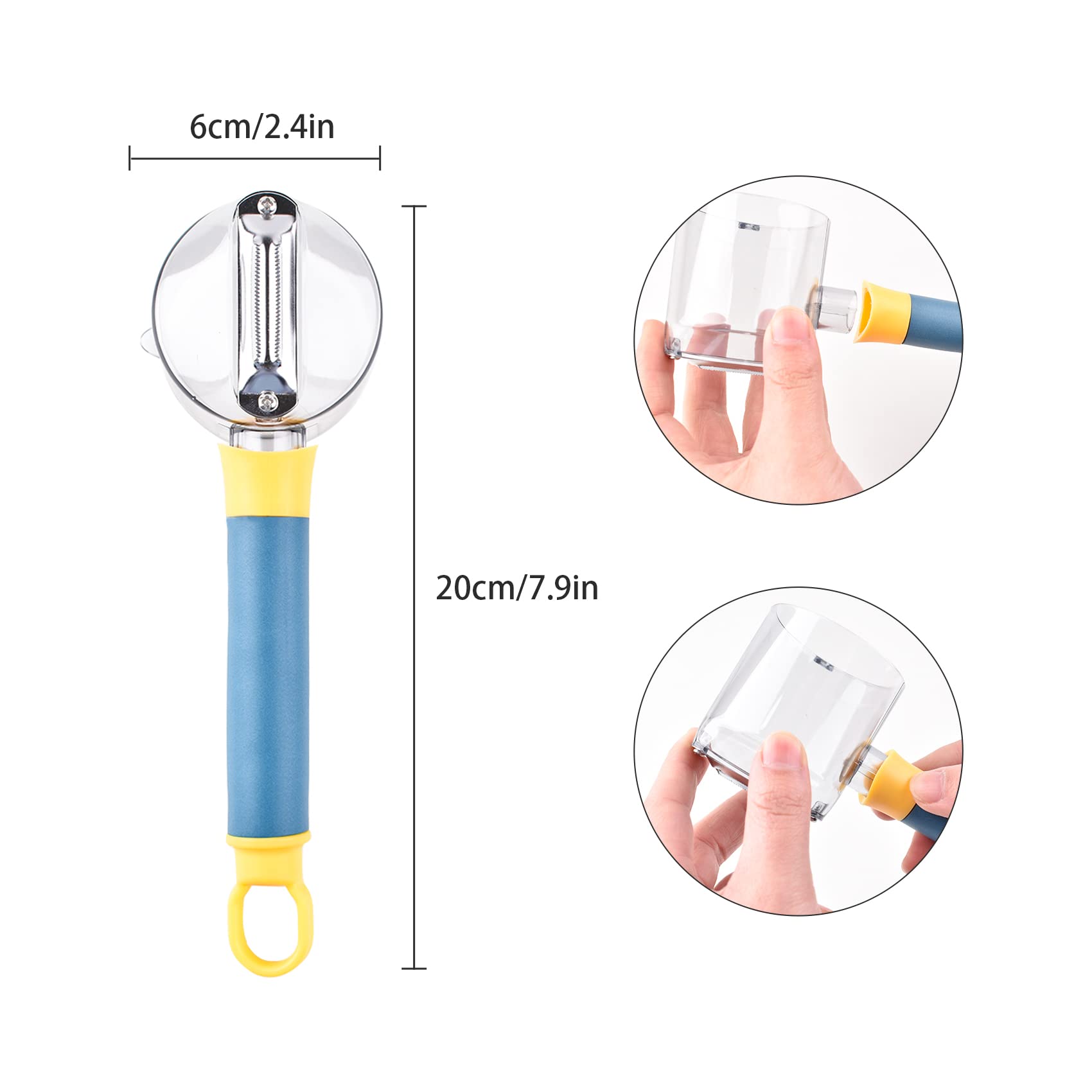 Faumsut Vegetable peeler with storage box, potato peelers for kitchen, stainless steel multifunctional peeler for veggie, fruit, potato, carrot, apple (grey): Buy Online at Best Price in Egypt - Souq is now