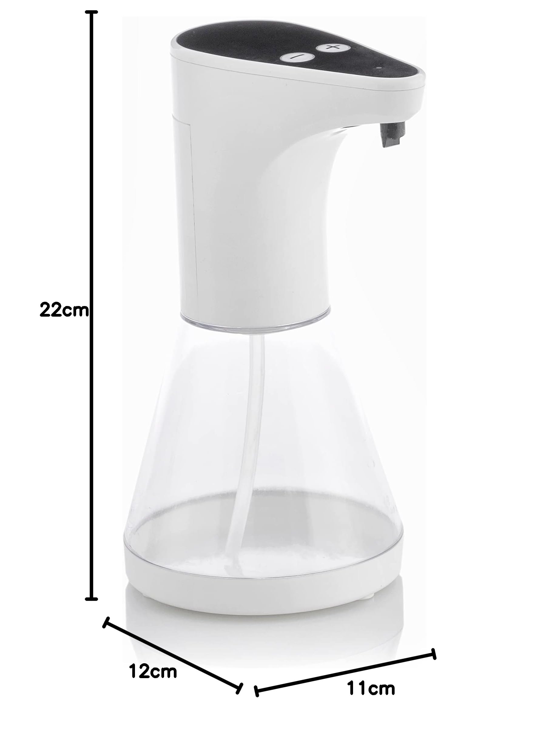 InnovaGoods - Automatischer Seifenspender mit Sensor, Modernes Design, 5 Intensitätsstufen, LED-Betriebsanzeige, Weiß, Einheitsgröße, Kunststoff