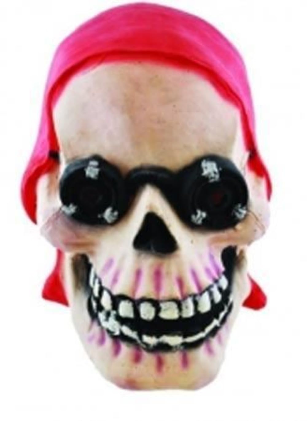 Jesters Party Pirate Skull Latex Halloween Horror Face Mask, One Size, Made in Mexico