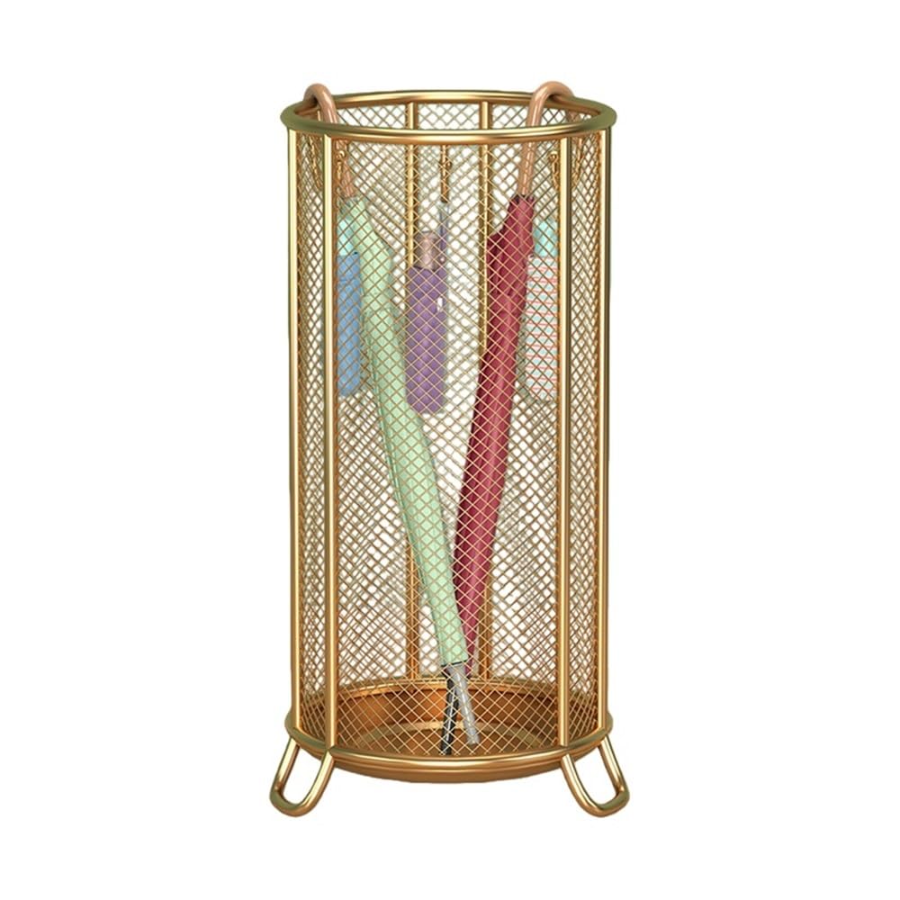 Porte-parapluie rond en métal 30x60cm design pour entrée moderne