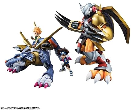 DIGIMON - Metal Garurumon & Ishida - Statuette G.E.M. Precious 30cm