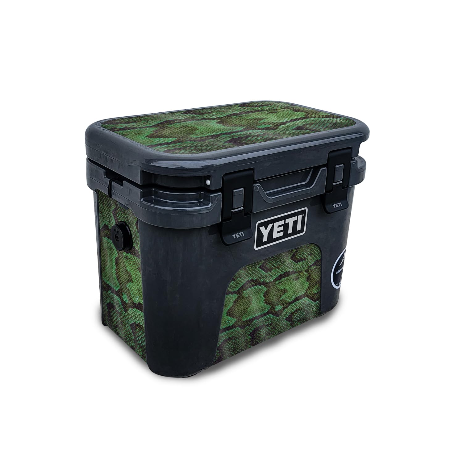 Glossy Glitter Skin Compatible with Yeti Roadie 15 Hard Cooler - Green Serpent - Premium 3M Vinyl Protective Wrap Decal Cover - Easy to Apply | Crafted in The USA by MightySkins