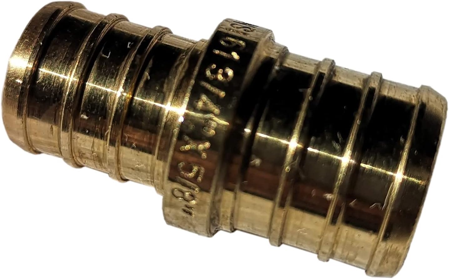 10 Pieces 5/8 x 3/4 Pex Reducing Coupling, Brass, Pex B, Crimp Version, Pex Coupling, 10 Packs