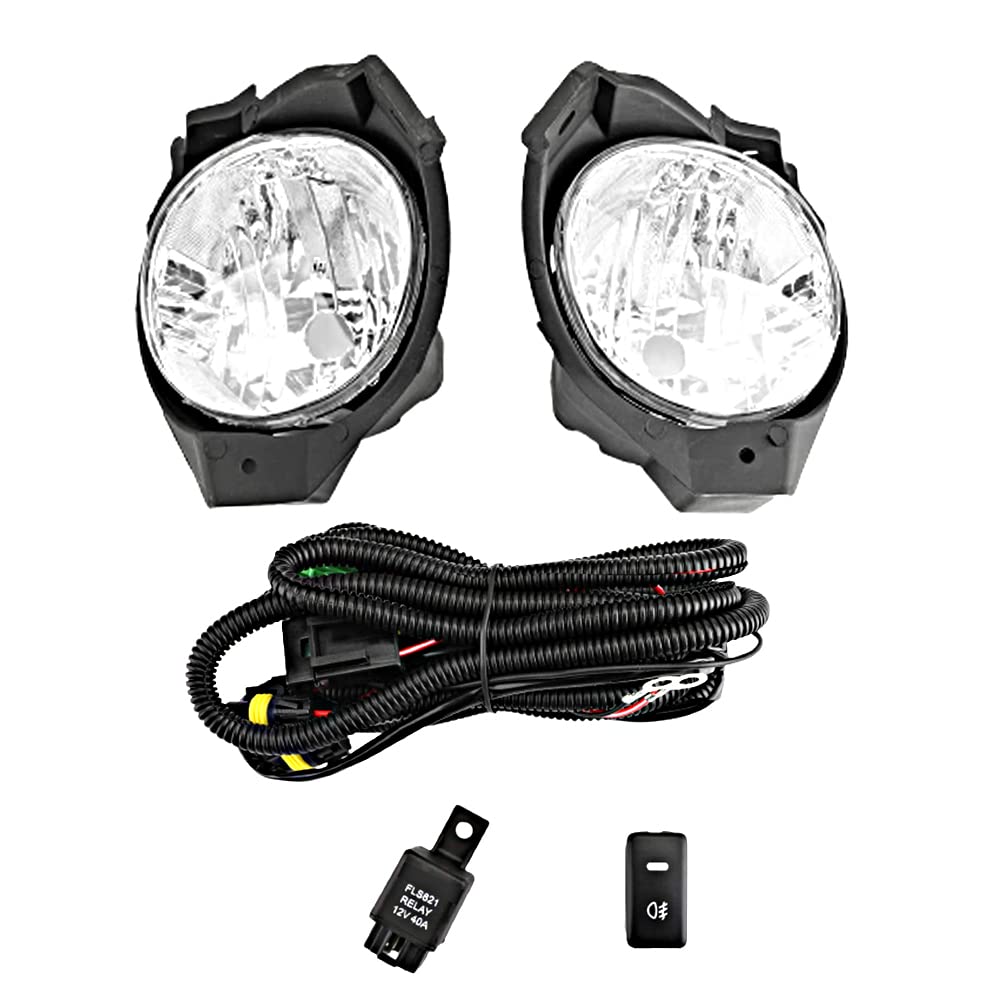 Riloer 2pcs 12V fendinebbia anteriori auto, sinistra destra fendinebbia alogeni fendinebbia sostituzione per T0Y0TA H-ilux V-igo M-k6 2008-2011, impermeabile antipolvere sostituire kit