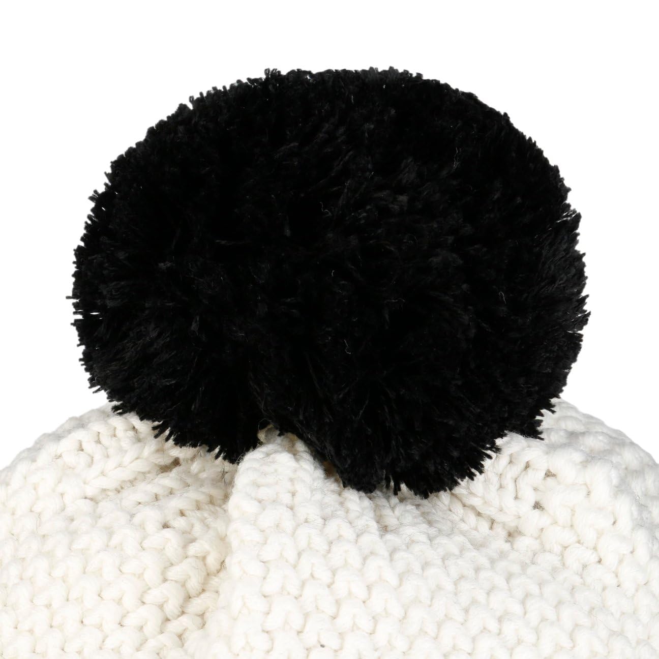 Eisbär Gorro Beanie Star Pompón RL Mujer/Hombre - Made in The EU con de Invierno Esquiar Forro, Forro otoño/Invierno