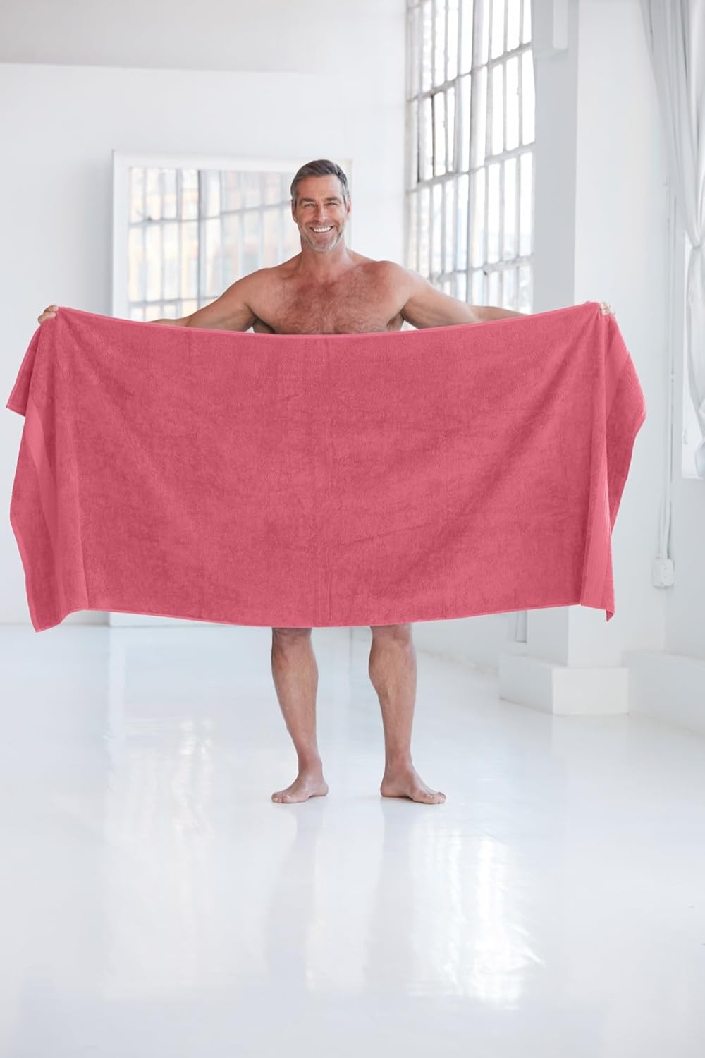 BrylaneHome BH Studio XXL Bath Sheet - Raspberry