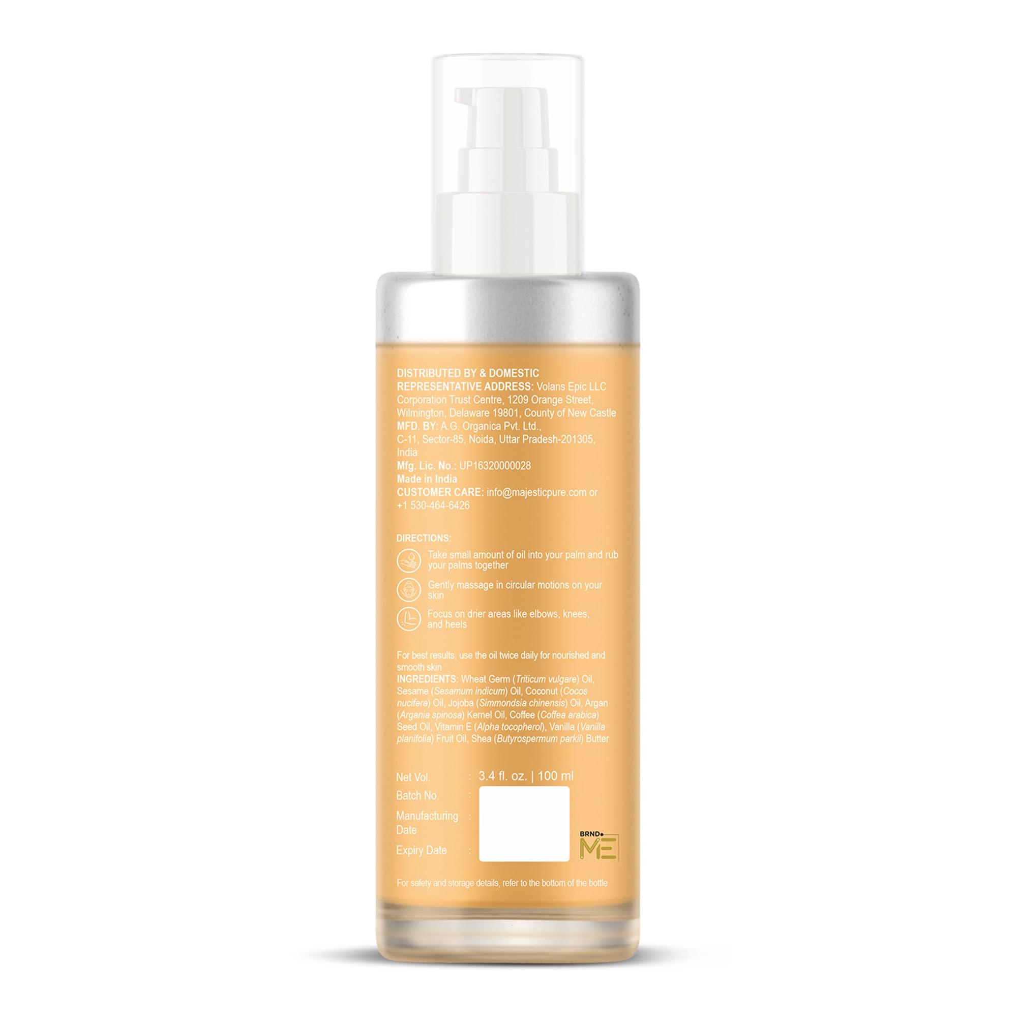 Majestic Pure Daily Radiance Body Oil, 100 ml (Pack of 1) - Image 2