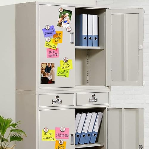 Miniatura 6 de 12 imanes de vidrio para refrigerador, imanes magnéticos fuertes para nevera, pintura de mármol de cristal, imanes decorativos para cocina, escuela,