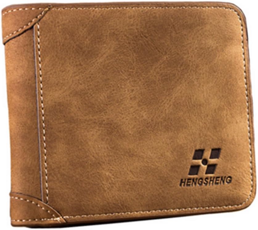 Men's Suede Look Design Bifold Wallet (Baellery Hengheng Brown)