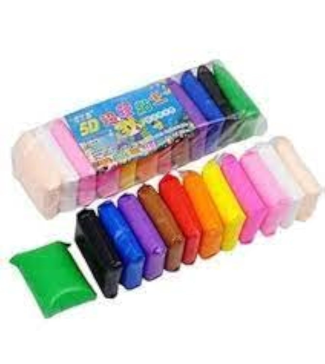 SRK Enterprise 12 Color/Set Light Clay Air Dry Polymer Plasticine Modelling Clay Super Light DIY Soft Creative Handgum Educational Clay Toys,MULTI