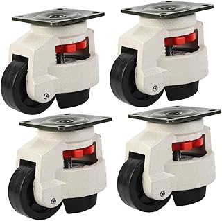 CIYODO 4pcs Universal Foma Casters Leveling Casters Furniture Casters for Hardwood Floors Sofa Wheels Plate Caster Wheels Castors Aluminum Alloy Heavy to Rotate Wheel