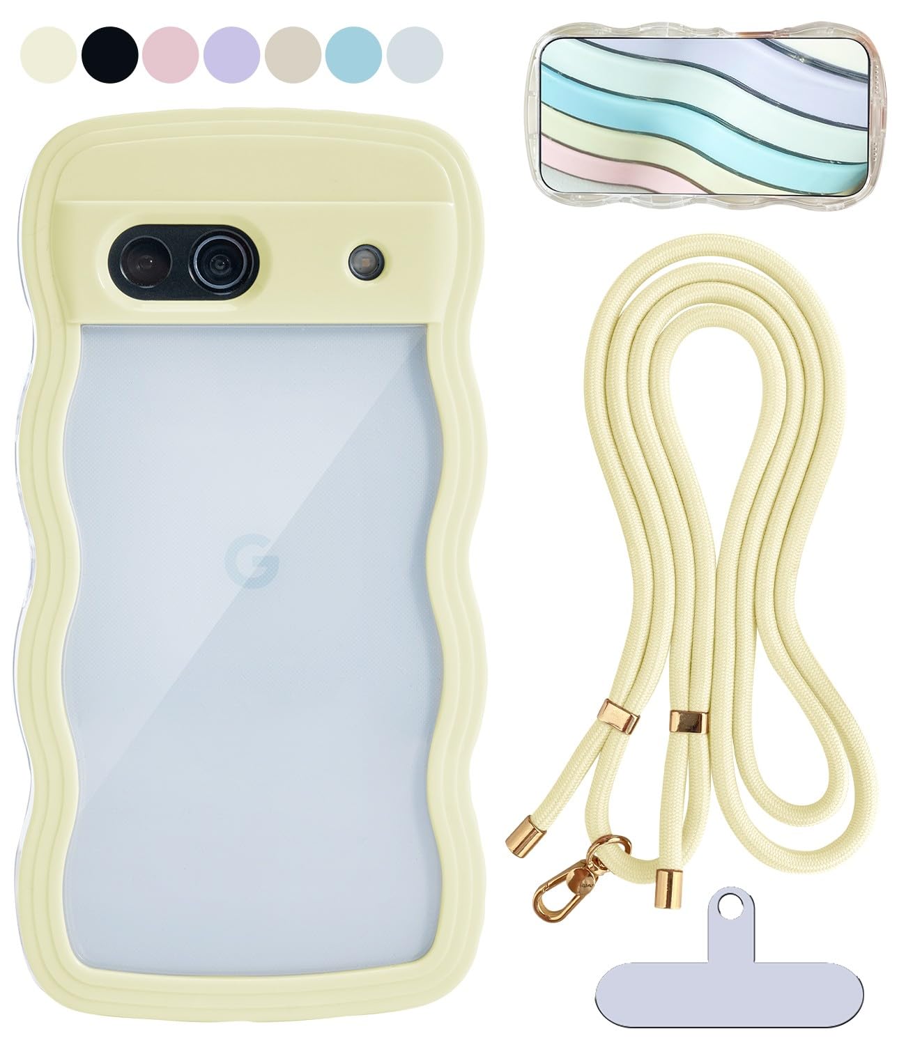 Amazon.co.jp: shinyle 対応 pixel 7a クリアケース 波型 ショルダー