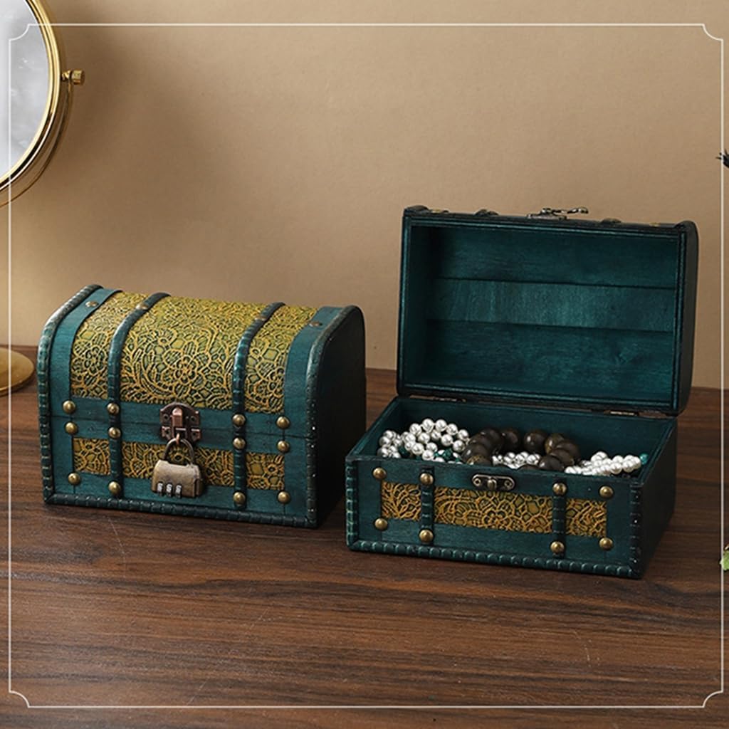 Stylish Wooden Keepsakes Storage Chests Case for Jewelry and Sentimental Items
