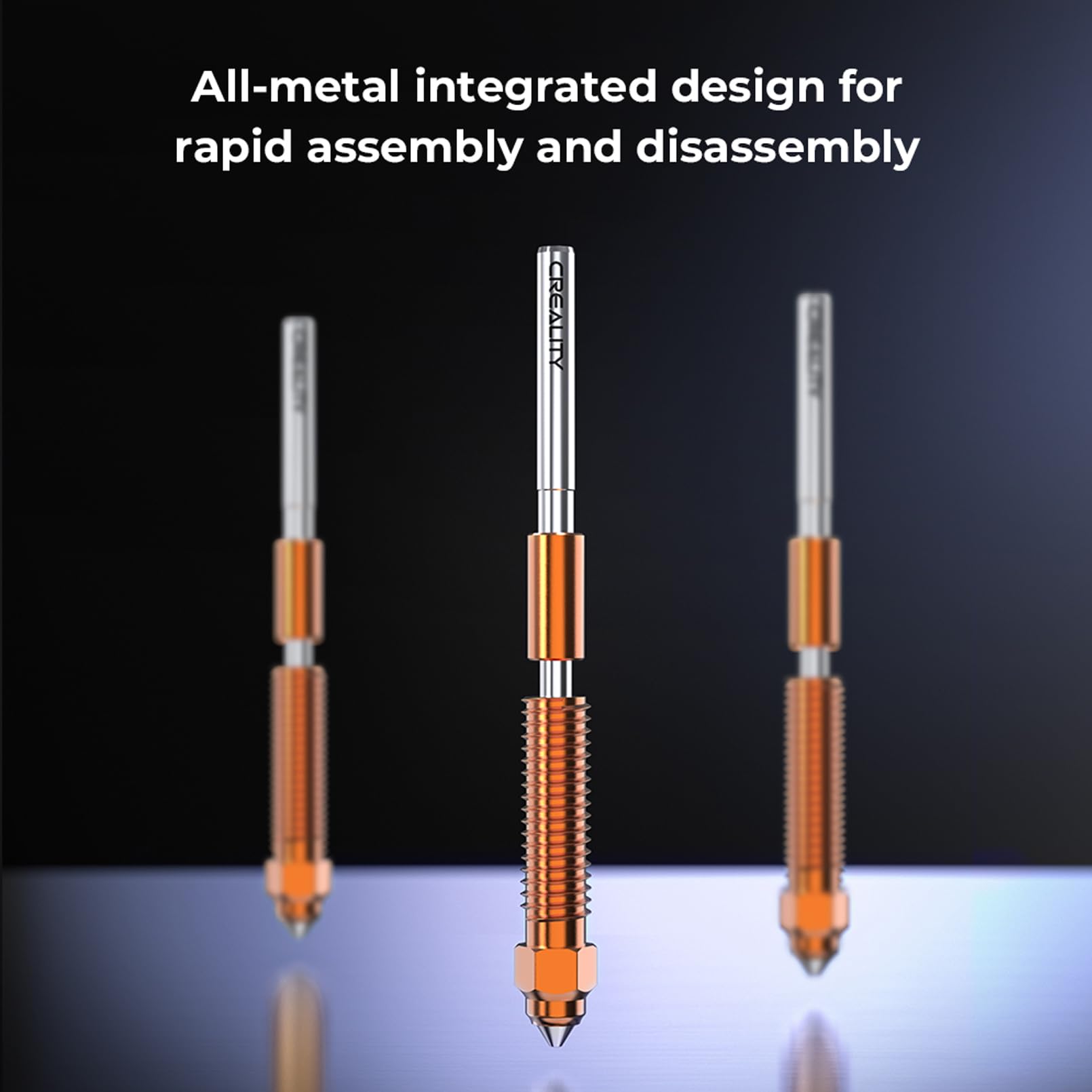 Creality Unicorn Quick-Swap Nozzle Kit do K1C, Ender 3 V3, drukarka 3D High Speed Tri-Metal Steel-Truped Copper Nozzle and Titanium Alloy Heatbreak Quick Swap Nozzle Kit do K1C, Ender 3 V3